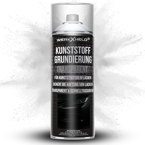 WerkXheld Kunststoff-Grundierung Spray 400ml transparent | Haftvermittler Primer für Kunststoff, ABS, PP & Plastik, 3D-Druck, Haftgrundierung