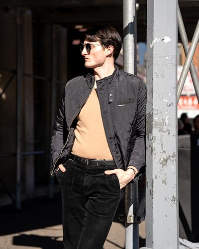 Members Only Belmont Men's Quilted Bomber Jacket | Men's Winter Diamond Quilted Outerwear2