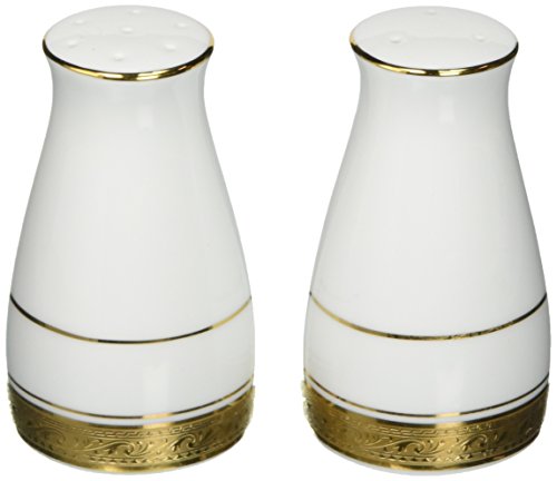 Noritake Crestwood Gold Salt & Pepper Shakers
