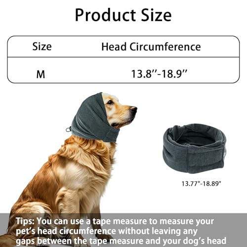 Image of Dog Calming Hoodie Ear Wraps for Dogs Ear Covers Dog Warm Ear Muffs Winter Ear Scarf for Cats Dogs