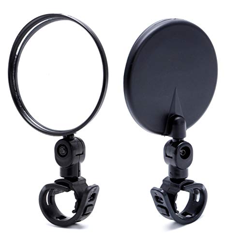 Newlight66 Bike Mirror, Adjustable 360 Rotatable Handlebar Glass Rearview Bicycle Mirrors for Road
