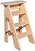 ZJYWMM 4-stopniowy składany stołek drabinkowy stołek drabinkowy, krzesło domowe drewno dla dzieci i dorosłych, lekkie domowe narzędzie ogrodowe (kolor: Drewno)
