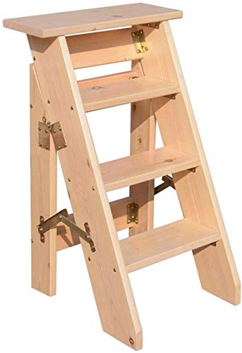 Silla de escalera doméstica de madera para niños y adultos en casa o jardín