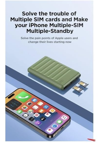 IKOS K7 Dual SIM Adapter, 4G Call Recording Support for iPhone, iPod, iPad best device for NON PTA IOS 2 SIM Cards Active For Phone Calls Data Internet And SMSDual Sim Adapter With 4G Support