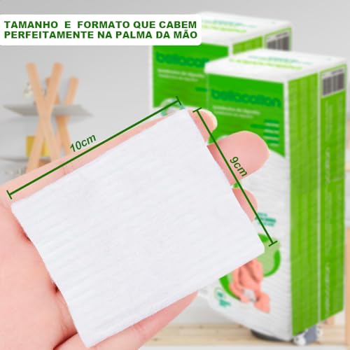 Kit Algodão Bellacotton Quadrado Hipoalergênico para Bebês (6 Pcts - 600 unidades)