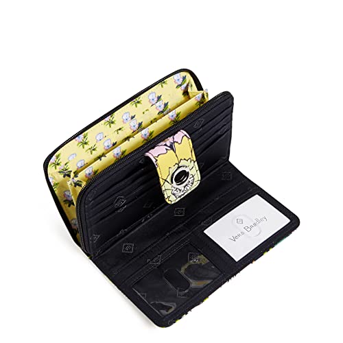 Vera Bradley Women's Cotton Turnlock Wallet With Rfid Protection, Bloom Boom - Recycled Cotton, One Size #TOP1