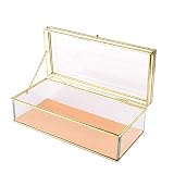 Joyeros de cristal transparente para joyería, cofre nórdico, sencillo, moderno, creativo, grande, para almacenamiento de cosméticos, joyero para mujer