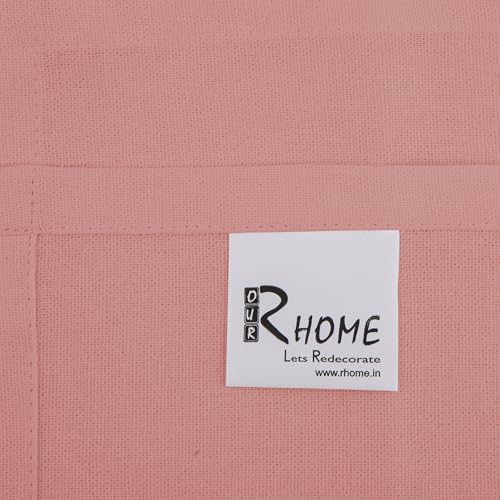 Image of R home Solid Cotton Table Napkins, Soft Cloth Napkins for Dining Table, Reusable & Washable, Ideal for Formal Dining, Cocktail Nights, Weddings, Home Bar & Table Decor (6, Bubblegum)