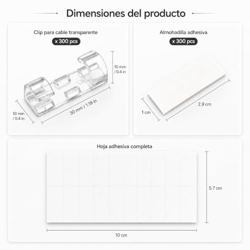 Grapas adhesivas para cables 17 Imagen adicional