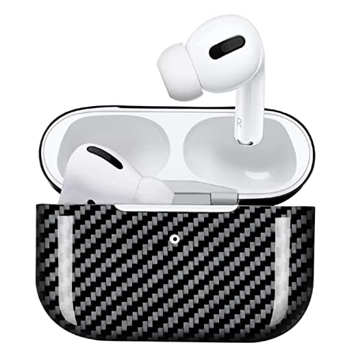 Monocarbon Étui en Fibre de Carbone véritable Compatible avec Les Nouveaux AirPods Pro avec étui de Chargement sans Fil Fin en Fibre de Carbone pour écouteurs Apple Air Pods 3 Finition Brillante