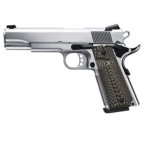 Guuun 1911 Grips G10 Full Size 1911 Grip Ambi Safety Cut Big Scoop Sunburst Texture - Coyote Color #TOP3