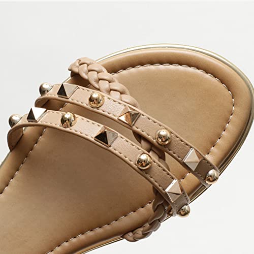 Sandals Women's Sandals Flat Bottom Summer Women's Fashion Casual Beach Shoes Sandal(A,37)4