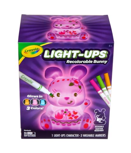 Crayola Light Up Toy Bunny, Reusable Coloring Toy, Spring Crafts & Decor, Bunny Toy for Kids, Ages 4+ - image 3