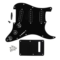 FLEOR Lot complet de pickguard SSS pour guitare Strat 50/52/52 mm Boutons de contrôle 2T1V Noir mat - Les Beatles, Paul McCartney, John Lennon, RIngo Starr, George Harrison FLEOR Lot complet de pickguard SSS pour guitare Strat 50/52/52 mm Boutons de contrôle 2T1V Noir mat – Image 2