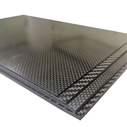 Plaque de fibre de carbone 3K mate unie 400x500mm en épaisseur 2,5mm