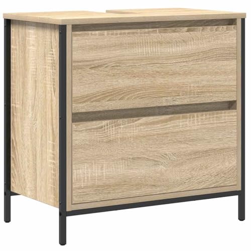 vidaXL Mueble De Baño Con Lavabo Y Cajones En Color Roble Sonoma 60 X 34,5 X 60 Cm