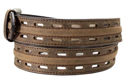 ARIAT Men's Double Hole Roller Buckle Work Leather Belt2