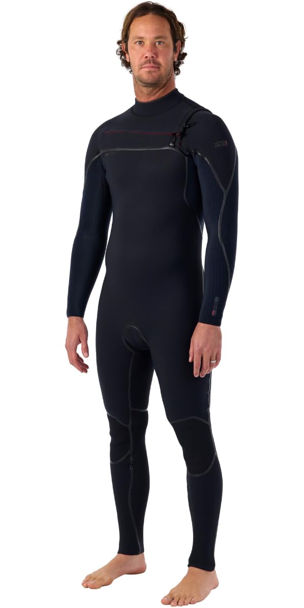 O'NEILL 2025 Uomo Hyperfreak Fire 3/2+mm Chest Zip Muta 5660 - Black/Black