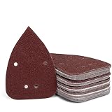 Delta - Schleifdreiecke │ 120 Stück │ 4-Loch │ 96 x 136 mm │ je 20 x Korn 40/60/80/120/180/240 │ für Deltaschleifer │ Schleifblätter │ dreieckige Schleifpads │ Schleifpapier