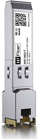 H!Fiber 10/100/1000BASE-T SFP to RJ45 Module, Auto-Negotiation Copper SFP Mini-GBIC Transceiver for Cisco GLC-T/SFP-GE-T/GLC-TA, Meraki MA-SFP-1GB-TX, Mikrotik S-RJ01, Netgear, Ubiquiti, up to 100m