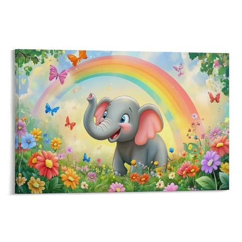Toile petit éléphant tableau de décoration intérieure pour un cocon familial chaleureux