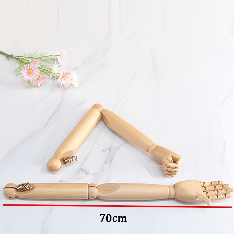 Brazo de maniquí de madera, articulaciones flexibles para modelo de exhibición, ideal para exhibición de tiendas de ropa
