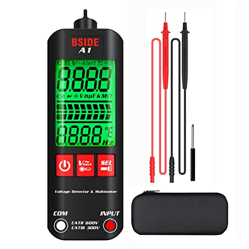 Voltage Tester,ROYHH Voltage Digital Meter Mini Multimeter LCD Digital Tester Voltage Detector 2000 Counts DC/AC Voltage Frequency Resistance NCV Continuity Live Wire Neutral Wire Check True RMS Meter