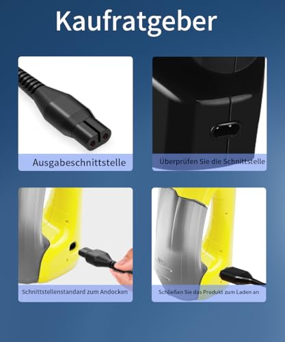 5.5V Ladekabel für Kärcher Fenstersauger, Ladegerät für Fensterreiniger WV5,WV5 Premium, WV2, KV4, WV50, WV50 Plus,WV60 Plus, WV60, WV6, WV70, WV75, WV75 Plus,WV Easy,WV Classic Netzteil ersatzteile