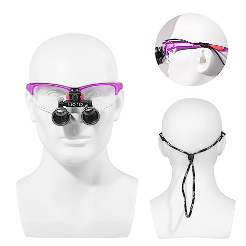 ORILAO Loupes 2.5X 3.5X Magnification Binocular Magnifier Optical Glass Lens (3.5X, Purple) by ORILAO - Used condition - Image 2