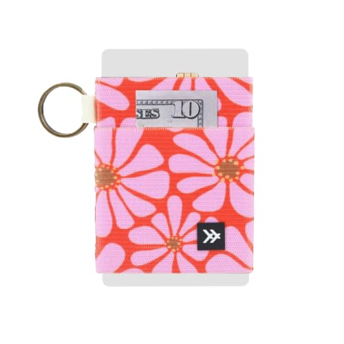 Thread Wallets Ultra Slim Minimalist Card Holder Wallet for Men and Women (Red/Pink One Size)
