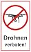 Produktbild Drohnen verboten! 250 x 150 mm Warn- Hinweis- und Verbotsschild PST-Kunststoff
