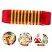 Toddmomy Ratchet Noise Maker Plastic Castanets for Boy Girl Ergonomic Hand Percussion Instrument Creative Musical Toy for Early Education and Rhythm Play Bright Red Design