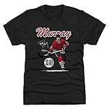 500 LEVEL Troy Murray T-Shirt (Premium Men's T-Shirt, Large, Tri Black) - Troy Murray Chicago Retro Script WHT
