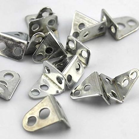 Replacement Part For 50pcs/lot Miniature L-Type Angle Iron Iron Sheet Building Model Plate Fixed Metal Sheet Frame - (Color: Larger Hole)