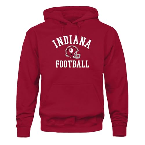 Barnesmith Indiana University IU Hoosiers Hooded Sweatshirt Football Red X-Large