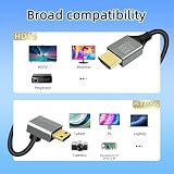 RIIEYOCA Kabel przejściowy 8K Mini HDMI na HDMI, zagięty w dół 90 stopni mini wtyczka HDMI do wtyczki HDMI 8K 60 Hz 4K 120 Hz 48 Gbps High Speed HDMI 2.1 kabel połączeniowy (0,5 m)