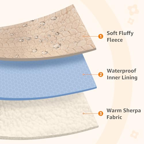 LOOBANI Cobertor de cama impermeável para cães: cobertor líquido à prova de xixi para sofá de cama,