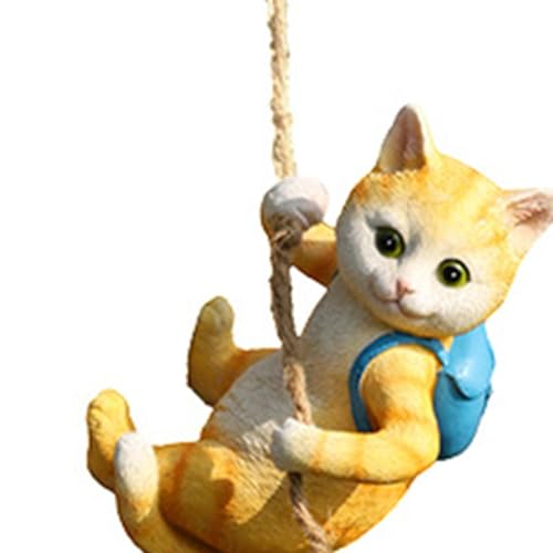Statue de chat grimpant pour votre balcon ou terrasse - 3