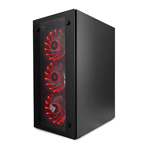Gabinete Gamer Pichau Magpie Iii Lateral/frontal Vidro Led Vermelho, Pgma-03-red