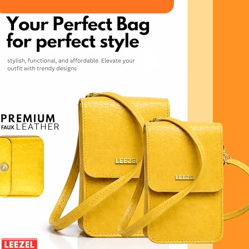 Image of LEEZEL Women's Girls Wallet Sling Bag for Mobile Cell Phone Holder