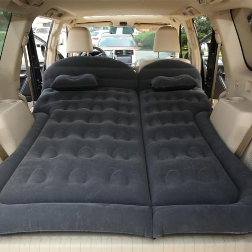 VG PLUS, Colchão Cama Aveludada Inflável Para Viagem Suv Carro Com Bomba Elétrica 12v Vg Plus Preto
