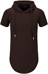 AIYINO Men's S-5X Short Sleeve Fashion Athletic Hoodies Sport Sweatshirt Hip Hop Pullover
