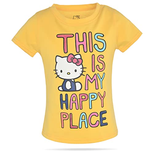 Image of Hello Kitty Girls Tee Shirts - 2 Pack Short Sleeve T-Shirts for Girls with Adorable Artworks and Slogans for Girl's Style