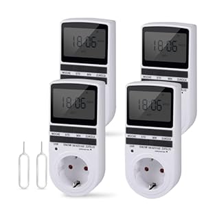 Happygoo TM02 4er-Set Digitale Timer-Steckdose