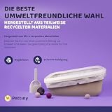 Pettiny Jumbo Katzentoilettenbeutel mit Zugbändern – 20er Pack Kratzfeste Tüten für Riesige Katzentoilette