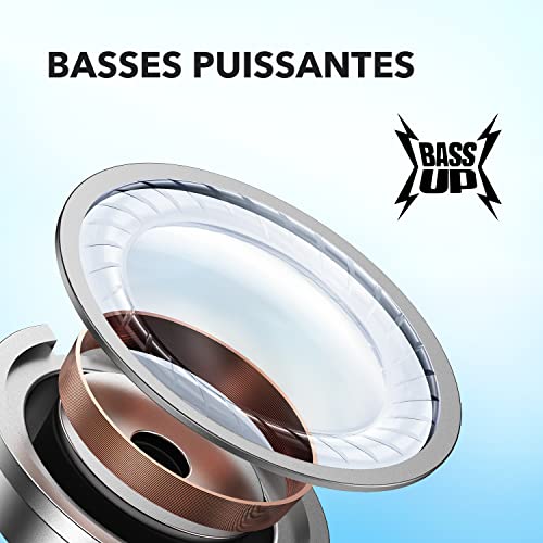 Soundcore by Anker P20i Ecouteurs Bluetooth sans Fil, Écouteurs sans Fil Bluetooth 5.3, conducteurs 10mm, Grosses Basses, 30H de Lecture, étanchéité IPX5, EQ Via App, 2 micros, Mode écouteur Unique – Image 3