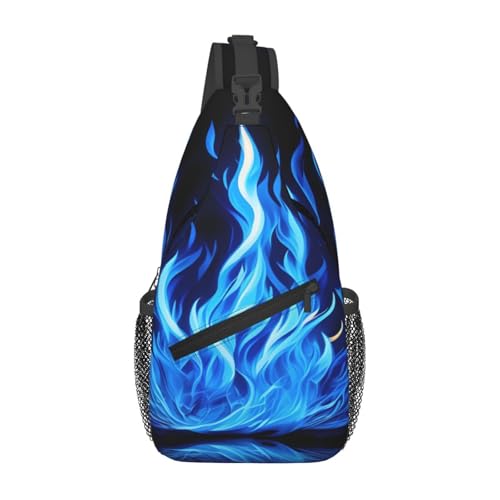 Mochila cruzada MyPiky con estampado Indigo Flame