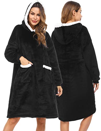 Terecey Sudadera Manta Mujer Sudadera Oversize Hoodie Blanket con Capucha Hoodie Sudadera con de Gran tamaño Súper Suave y Cálida, para Adultos, Hombres, Mujeres, Regalos Originales Cover
