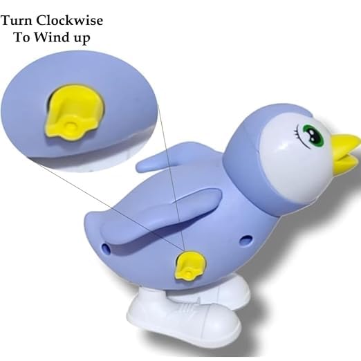 Image of acrown Cute Animal Toys for Kids Sensory Worm Animal Wind up Colorful Toy Insect Figurines for Boys and Girls Multicolor (Penguin)