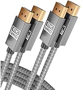 BASESAILOR 8K 60Hz DisplayPort Cable 3M (2-Pack),DP 1.4 Male Ultra High Speed Cord for Laptop/PC/...